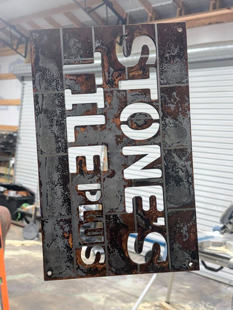 Custom CNC metal sign fabrication
